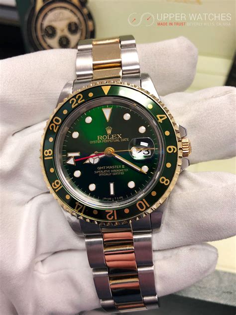 rolex gmt green dial gold